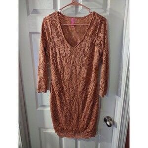 Jessi Love Vestidos Dress Size Unknown M-L Pink Embroidered